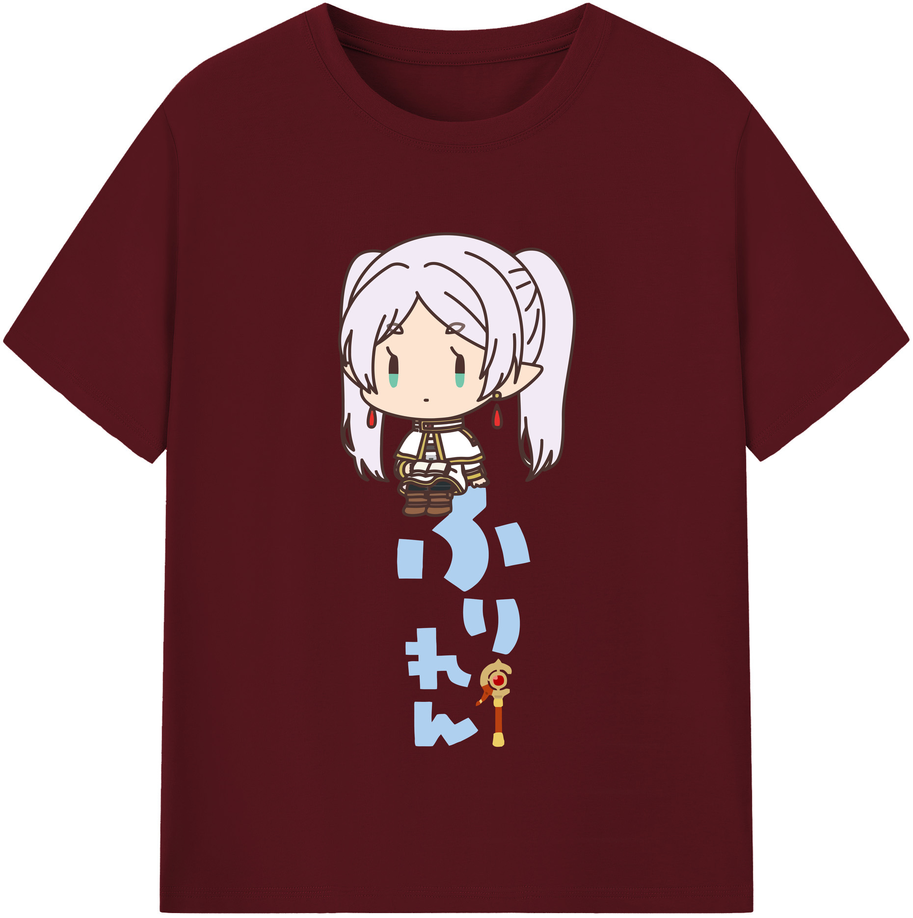 （画像用） 葬送のフリーレン Frieren 綿100％半袖Tシャツ（フロントプリント）